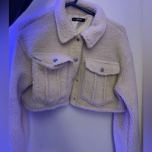 Cropped Sherpa jacket